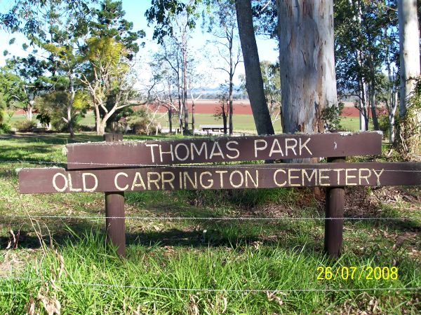 Thomas Park (Old Carrington Cemetery)