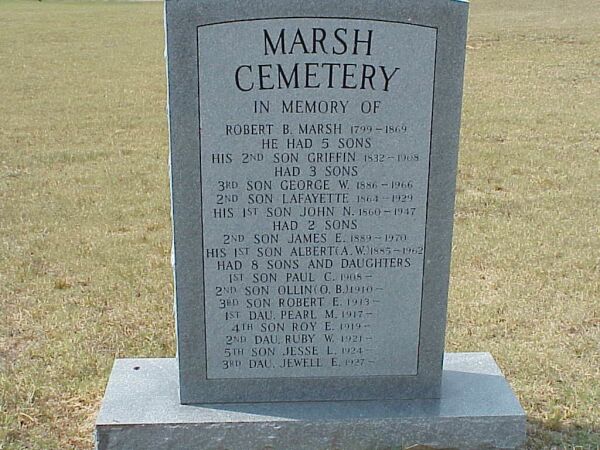 Marsh Cemetery Locust Fork, Blount County, Alabama