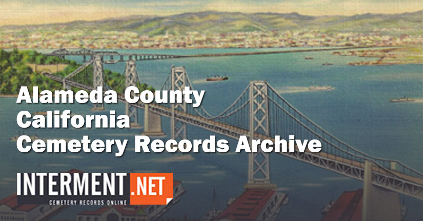 Alameda County Cemetery Records California Genealogy