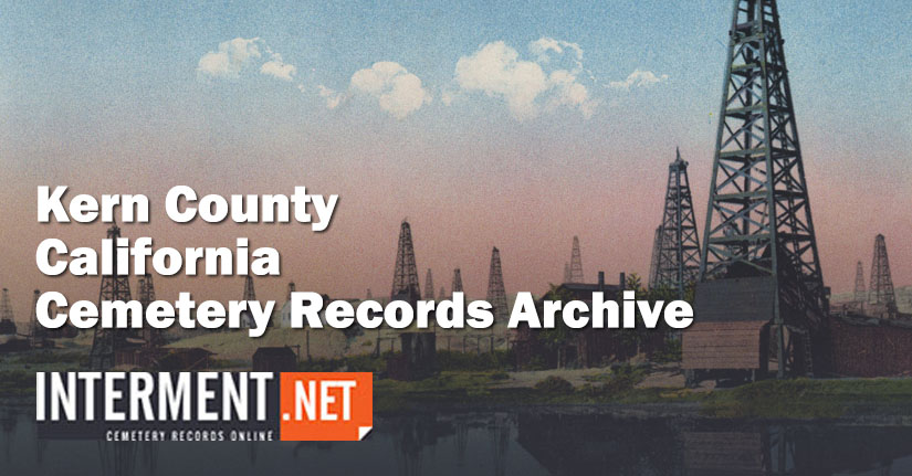 Kern County Cemetery Records California Genealogy